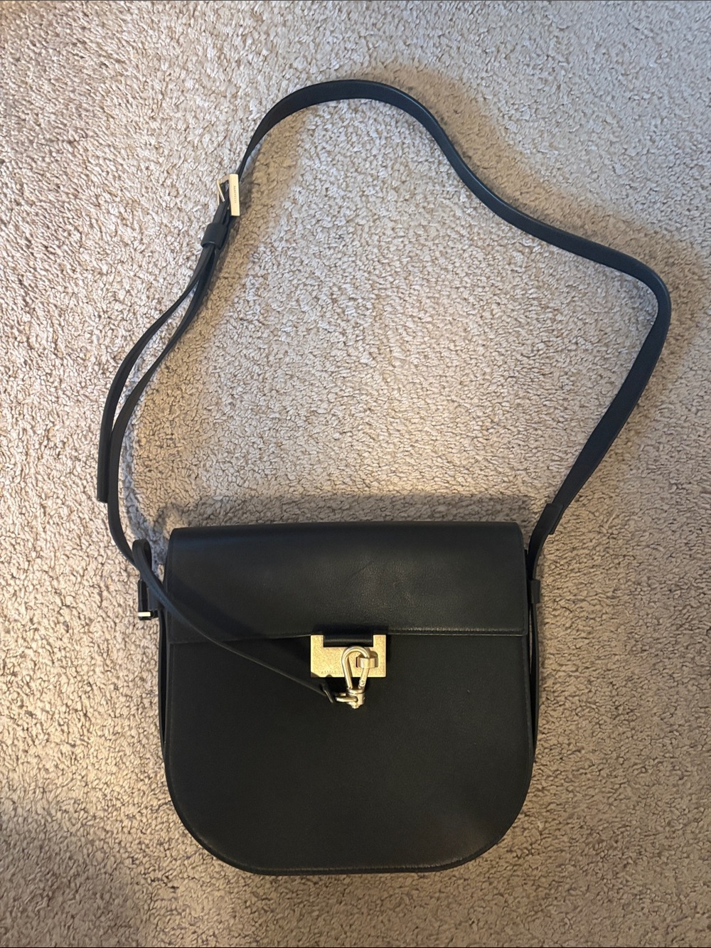 All Saints crossbody black leather purse